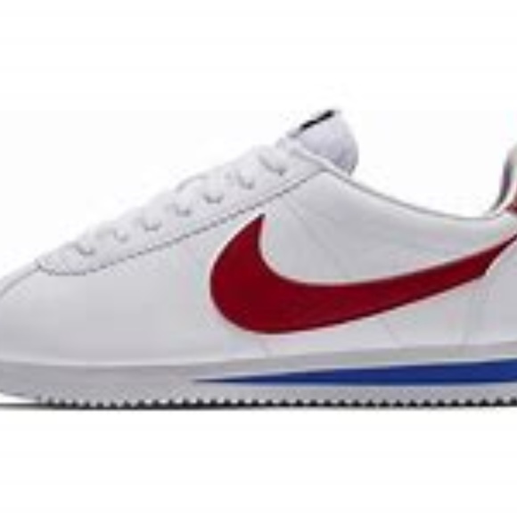 nike classic cortez white red